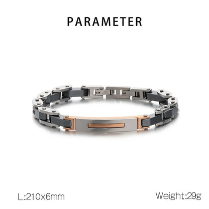 Casual Simple Style Geometric Anchor 304 Stainless Steel Men'S Bracelets