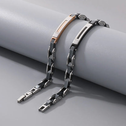 Casual Simple Style Geometric Anchor 304 Stainless Steel Men'S Bracelets