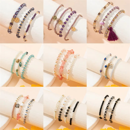 Casual Simple Style Geometric Artificial Crystal Beaded Women's Bracelets