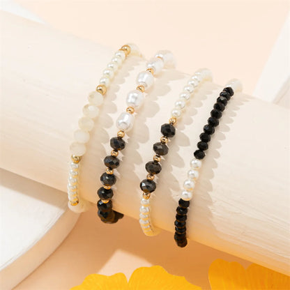 Casual Simple Style Geometric Artificial Crystal Beaded Women's Bracelets