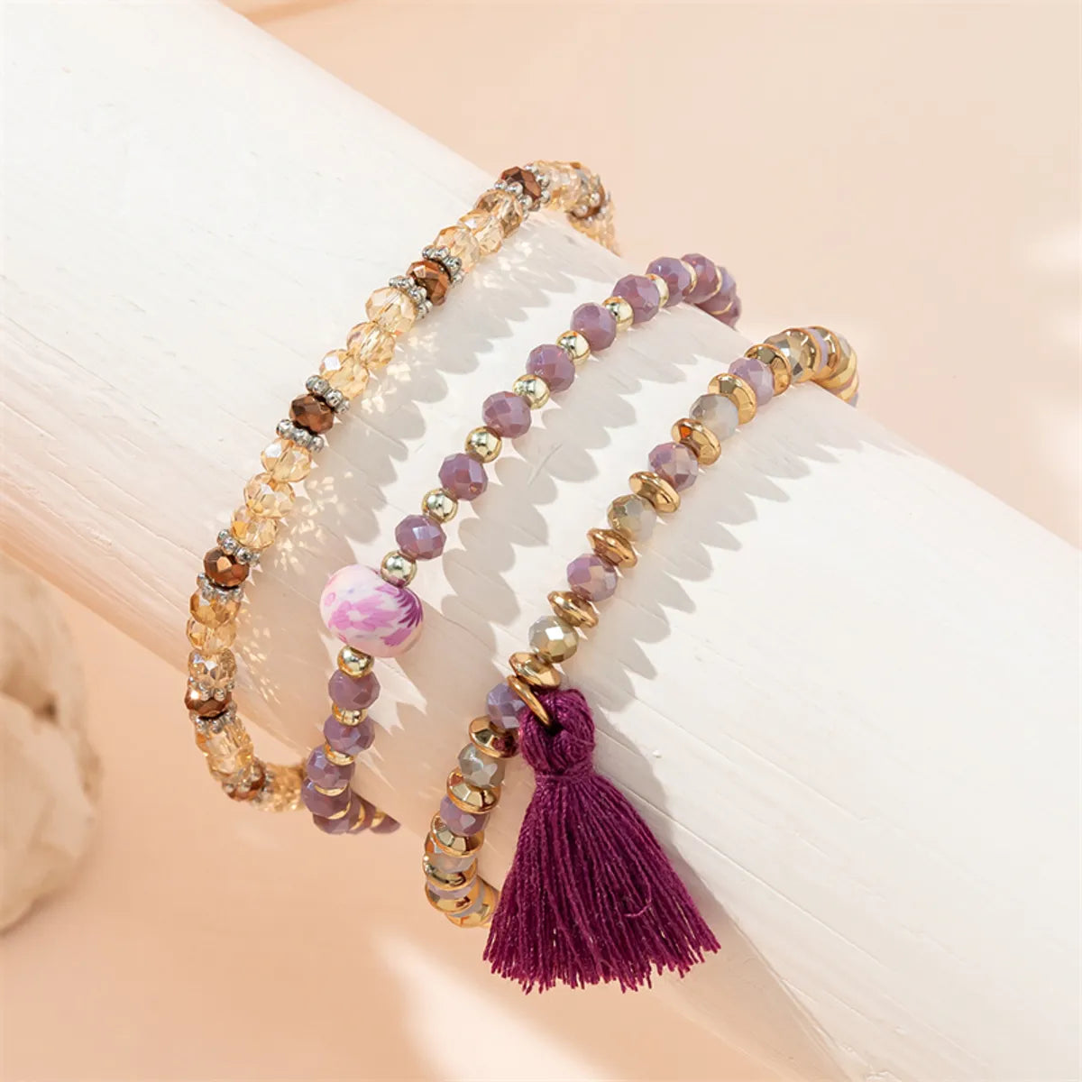 Casual Simple Style Geometric Artificial Crystal Beaded Women's Bracelets