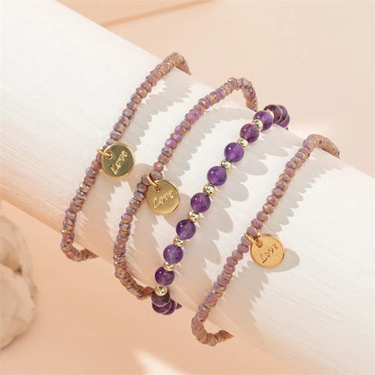 Casual Simple Style Geometric Artificial Crystal Beaded Women's Bracelets