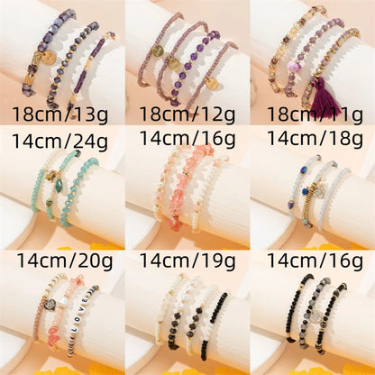 Casual Simple Style Geometric Artificial Crystal Beaded Women's Bracelets