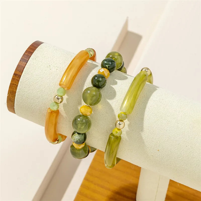 Casual Simple Style Geometric Arylic Beaded Women'S Bracelets