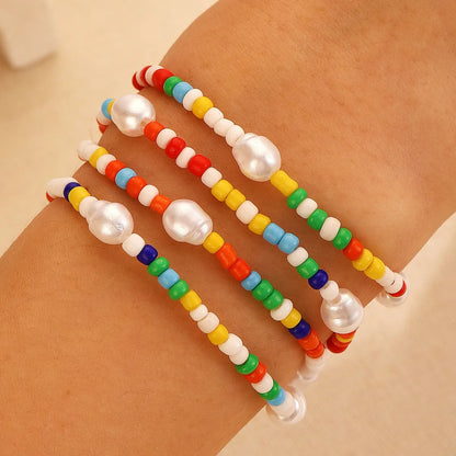 Casual Simple Style Geometric Beaded Alloy Women'S Bracelets