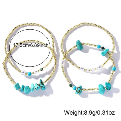 Casual Simple Style Geometric Imitation Pearl Seed Bead Wholesale Bracelets