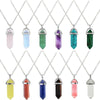 Casual Simple Style Geometric Natural Stone Crystal Iron Wholesale Pendant Necklace