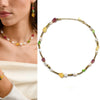 Casual Simple Style Geometric Natural Stone Titanium Steel Beaded Women'S Rings Earrings Necklace