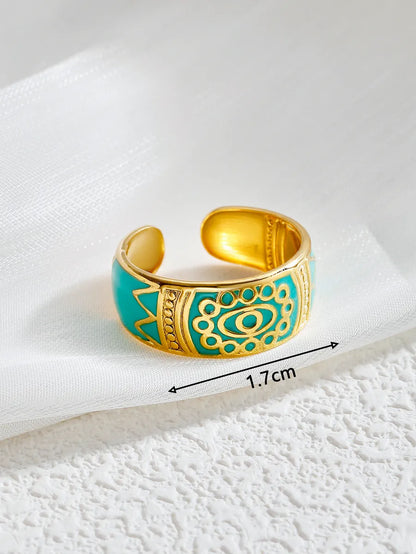 Casual Simple Style Geometric Stainless Steel 18k Gold Plated Rings