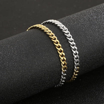 Casual Simple Style Geometric Stainless Steel Plating 18k Gold Plated Men's Bracelets