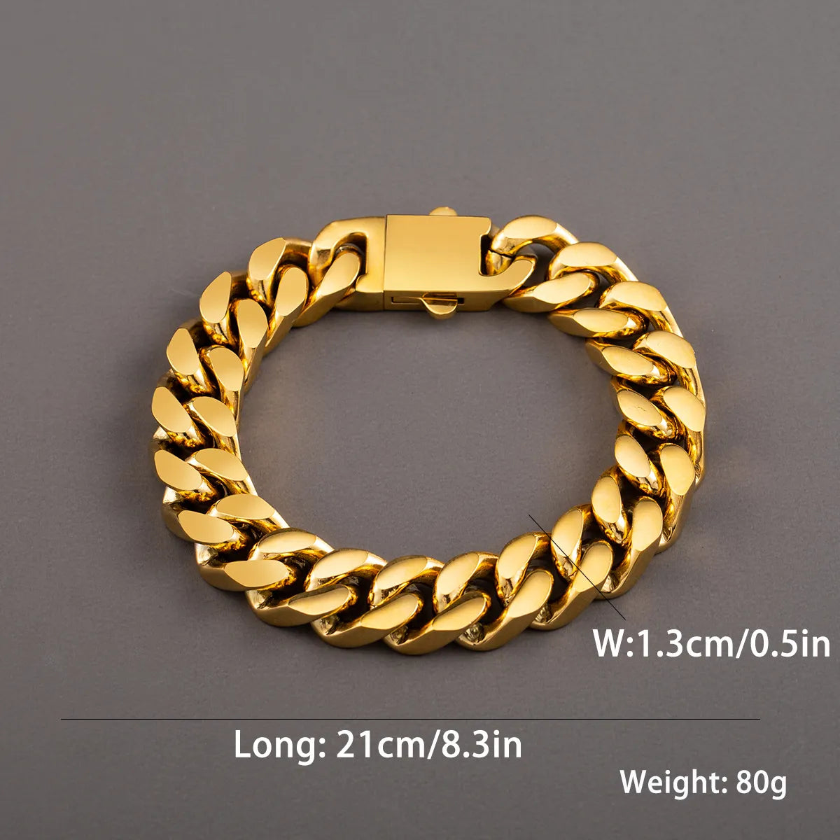 Casual Simple Style Geometric Stainless Steel Plating 18k Gold Plated Men's Bracelets