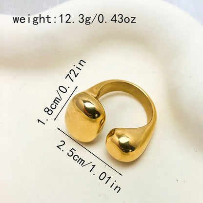 Casual Simple Style Geometric Stainless Steel Plating Rings