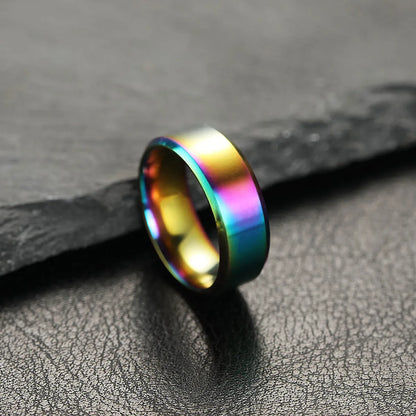 Casual Simple Style Geometric Titanium Steel Men'S Rings