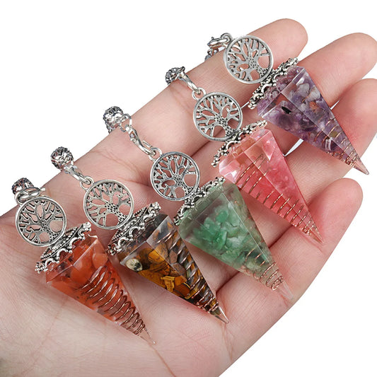 Casual Simple Style Geometric Tree Natural Stone Crystal Suncatcher Spirit Pendulum Artificial Decorations