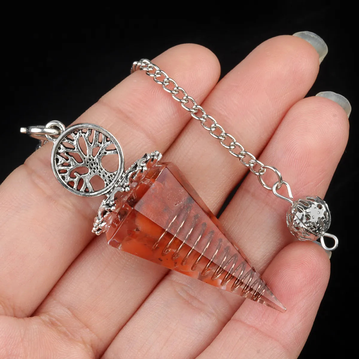 Casual Simple Style Geometric Tree Natural Stone Crystal Suncatcher Spirit Pendulum Artificial Decorations