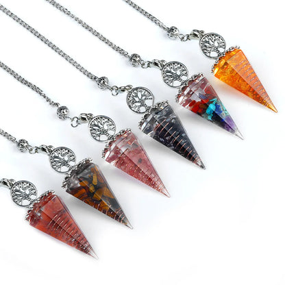 Casual Simple Style Geometric Tree Natural Stone Crystal Suncatcher Spirit Pendulum Artificial Decorations