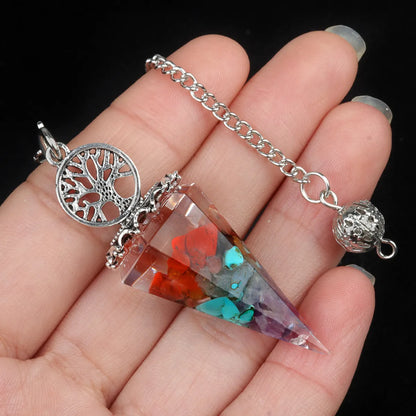 Casual Simple Style Geometric Tree Natural Stone Crystal Suncatcher Spirit Pendulum Artificial Decorations