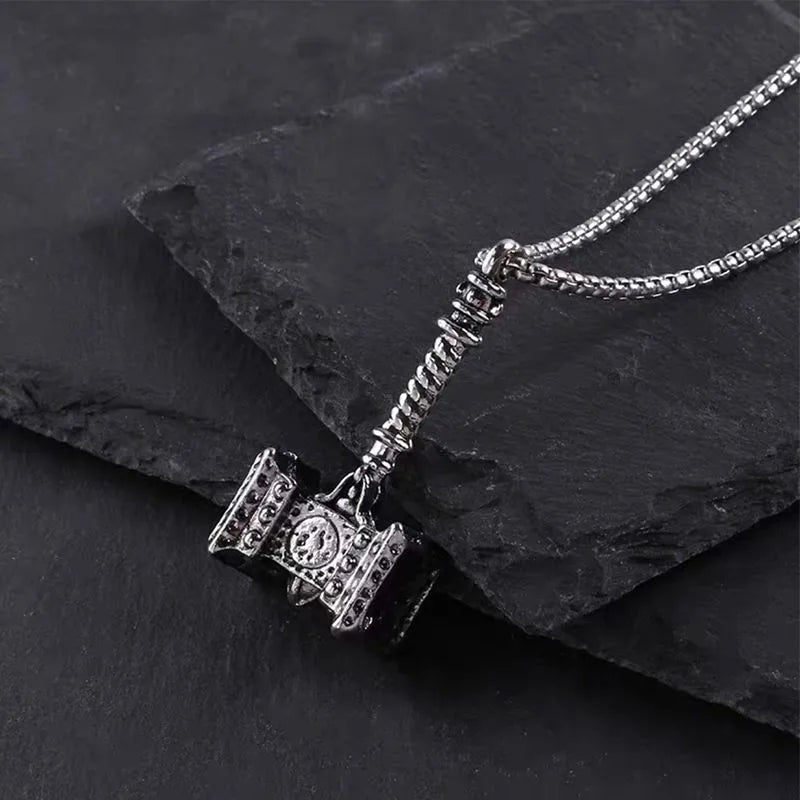 Casual Simple Style Hammer Stainless Steel Alloy Plating Silver Plated Unisex Sweater Chain