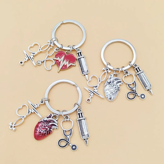 Casual Simple Style Heart Shape Alloy Plating Keychain