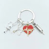 Casual Simple Style Heart Shape Alloy Plating Keychain