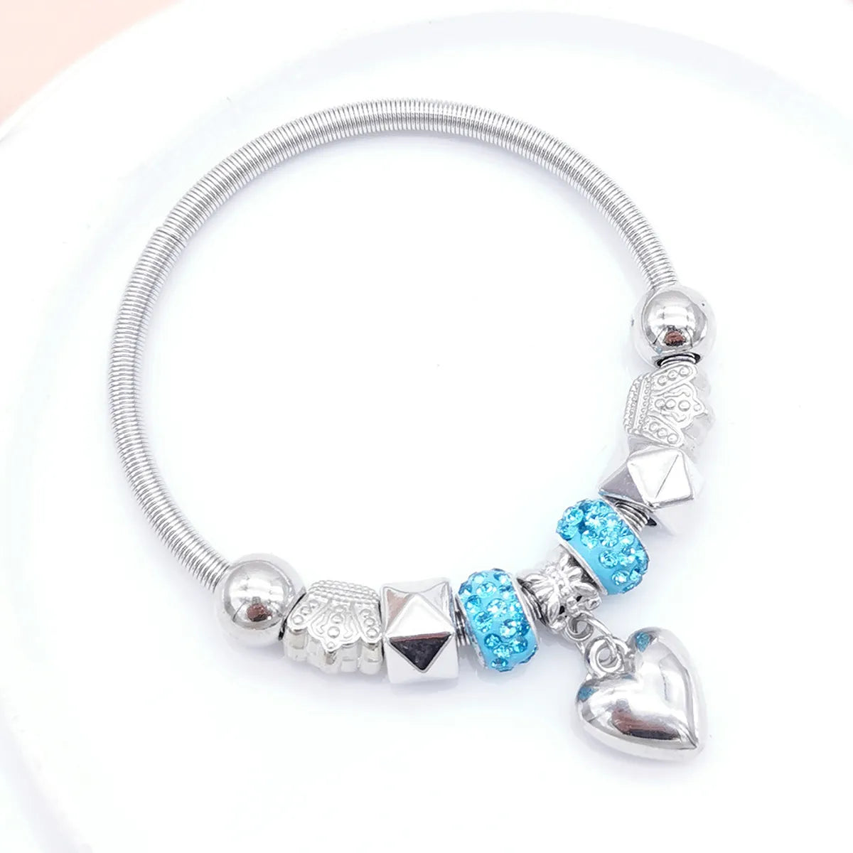 Casual Simple Style Heart Shape Alloy Wholesale Bracelets