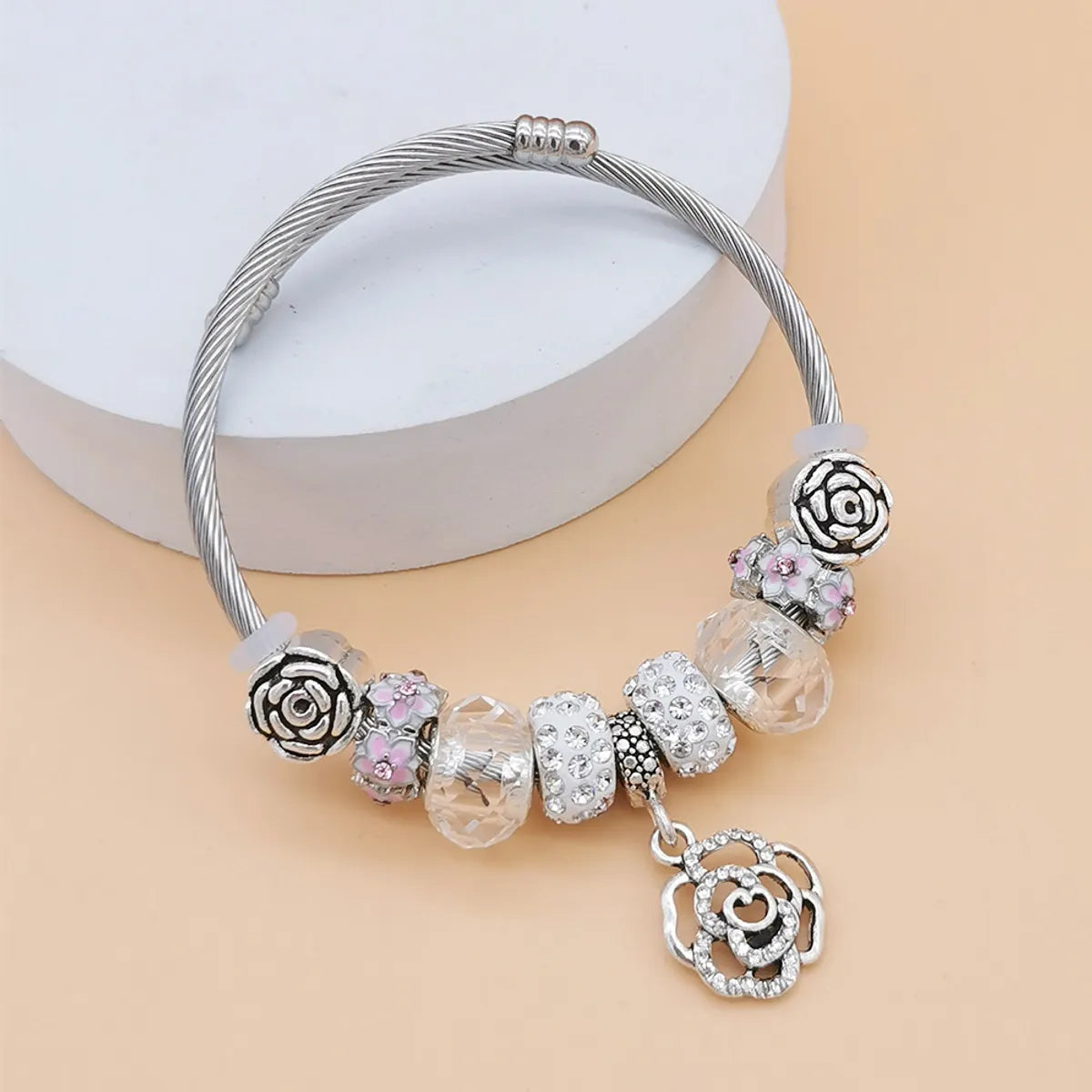 Casual Simple Style Heart Shape Alloy Wholesale Bracelets