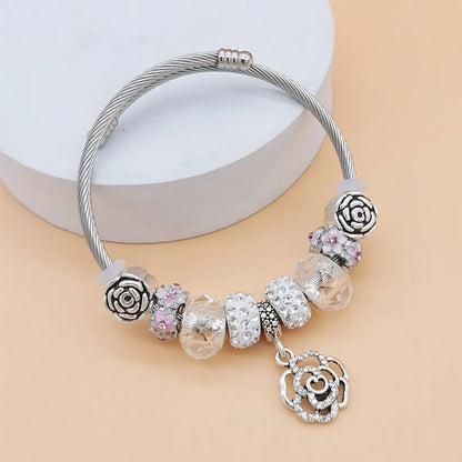 Casual Simple Style Heart Shape Alloy Wholesale Bracelets