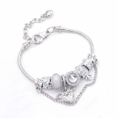 Casual Simple Style Heart Shape Alloy Wholesale Bracelets