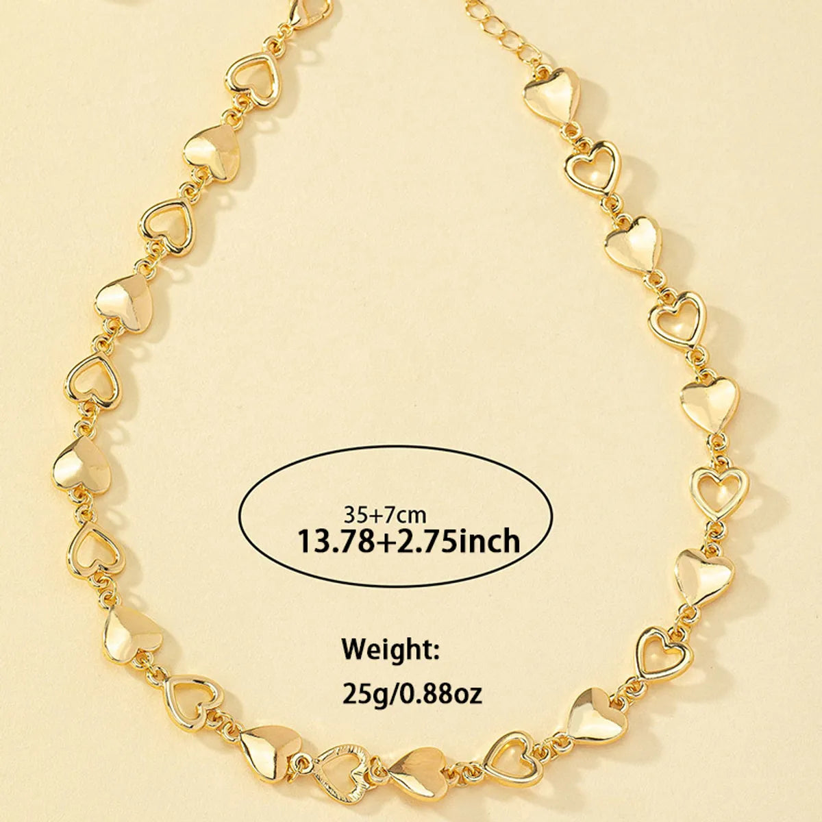 Casual Simple Style Heart Shape Alloy Zinc Wholesale Choker