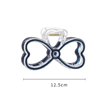 Casual Simple Style Heart Shape Bow Knot Arylic Alloy Hair Claws 1 Piece