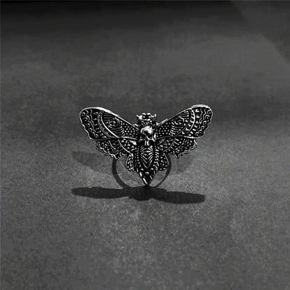 Casual Simple Style Heart Shape Eye Bat Alloy Unisex Open Rings