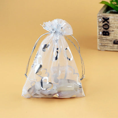 Casual Simple Style Heart Shape Organza Jewelry Packaging Bags