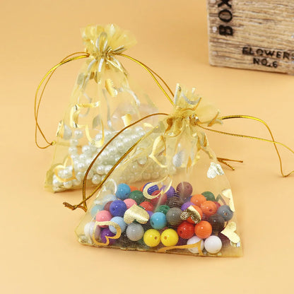 Casual Simple Style Heart Shape Organza Jewelry Packaging Bags