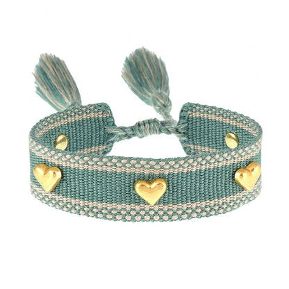 Casual Simple Style Heart Shape Polyester Wholesale Bracelets