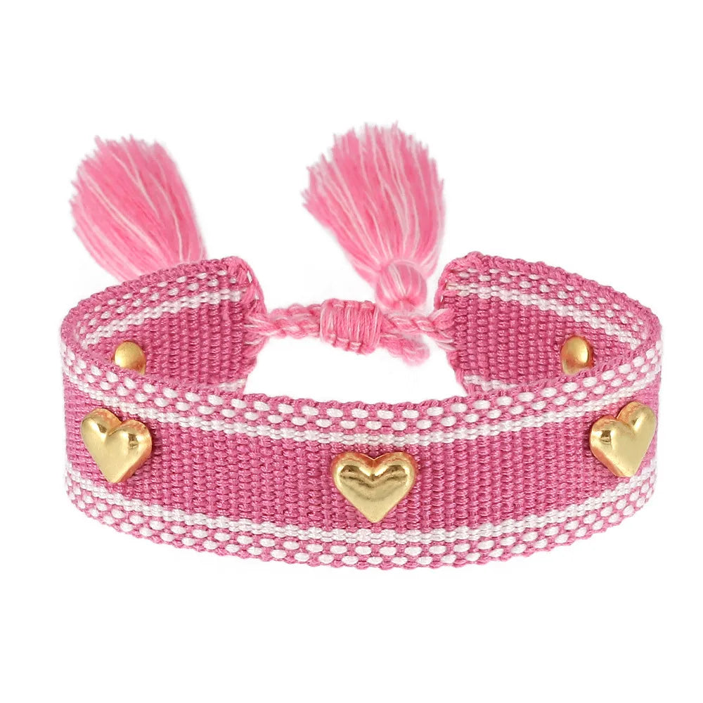 Casual Simple Style Heart Shape Polyester Wholesale Bracelets