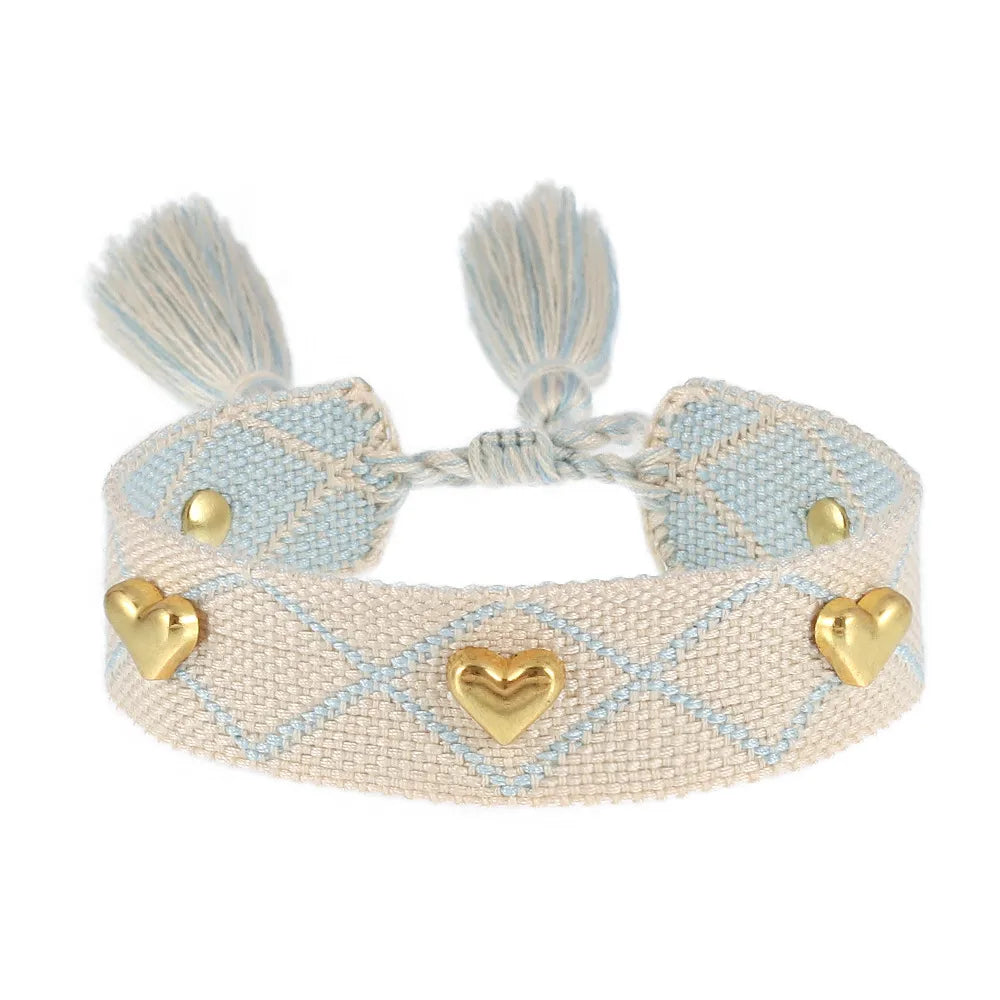 Casual Simple Style Heart Shape Polyester Wholesale Bracelets