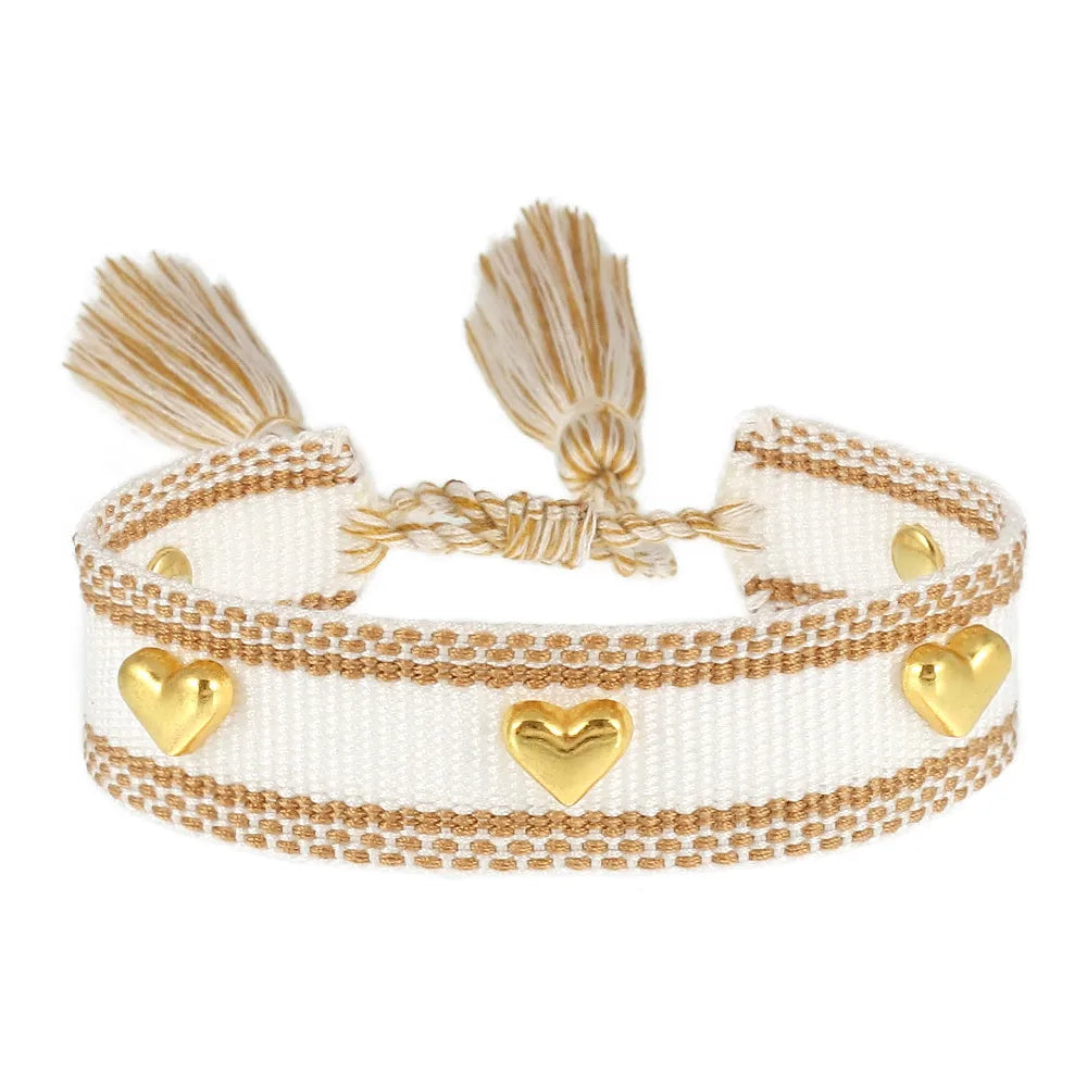 Casual Simple Style Heart Shape Polyester Wholesale Bracelets