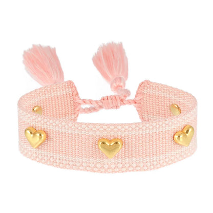 Casual Simple Style Heart Shape Polyester Wholesale Bracelets