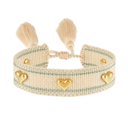 Casual Simple Style Heart Shape Polyester Wholesale Bracelets