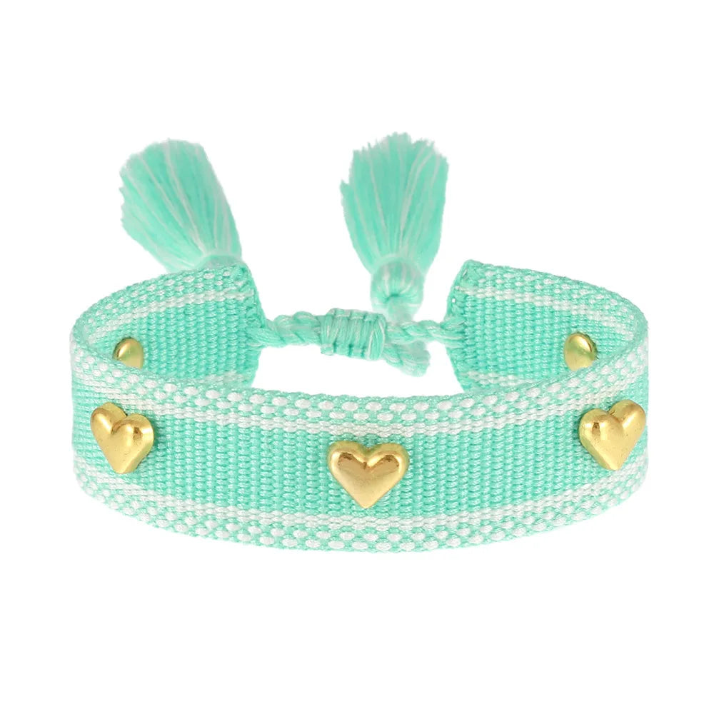 Casual Simple Style Heart Shape Polyester Wholesale Bracelets