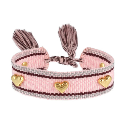 Casual Simple Style Heart Shape Polyester Wholesale Bracelets