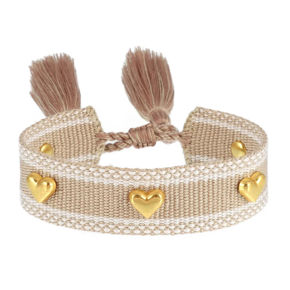 Casual Simple Style Heart Shape Polyester Wholesale Bracelets