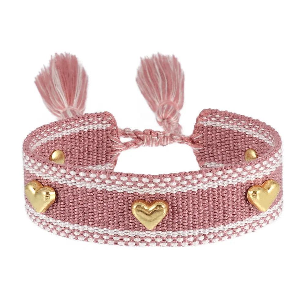 Casual Simple Style Heart Shape Polyester Wholesale Bracelets