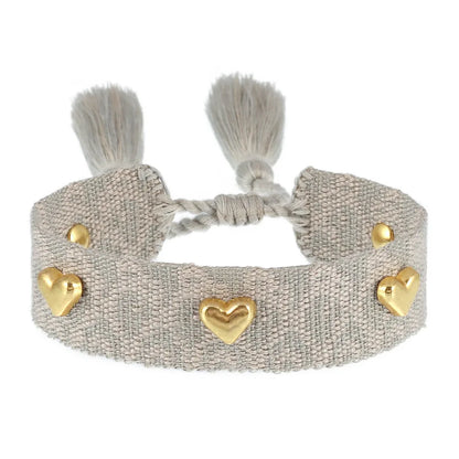 Casual Simple Style Heart Shape Polyester Wholesale Bracelets