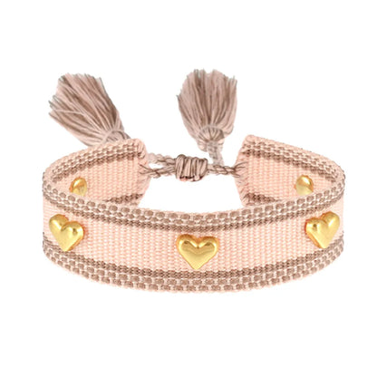 Casual Simple Style Heart Shape Polyester Wholesale Bracelets