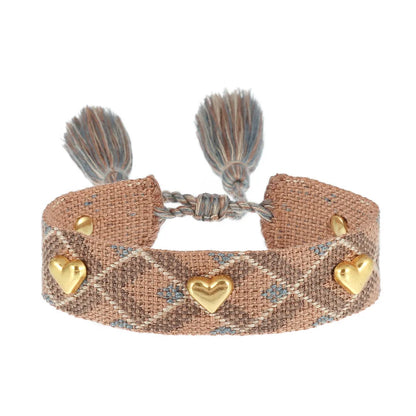 Casual Simple Style Heart Shape Polyester Wholesale Bracelets