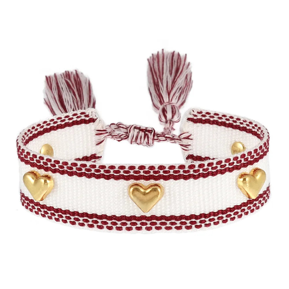 Casual Simple Style Heart Shape Polyester Wholesale Bracelets