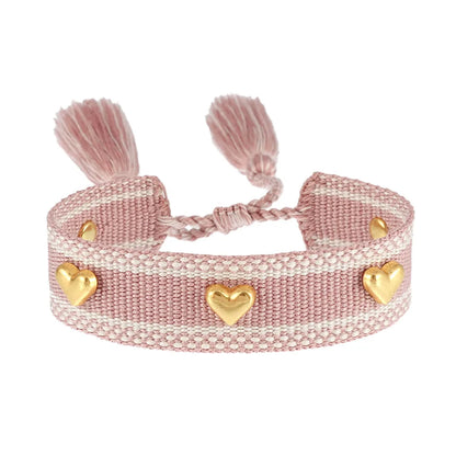 Casual Simple Style Heart Shape Polyester Wholesale Bracelets