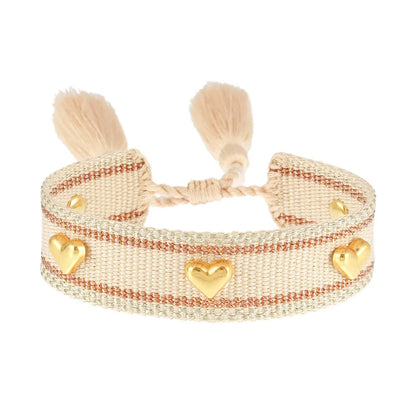 Casual Simple Style Heart Shape Polyester Wholesale Bracelets