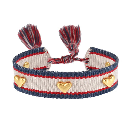 Casual Simple Style Heart Shape Polyester Wholesale Bracelets